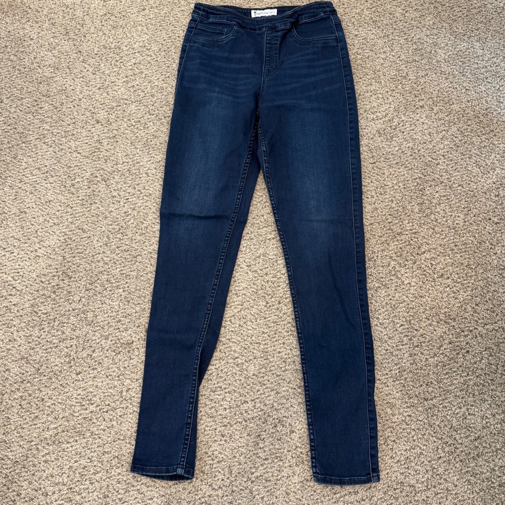 American Tall Women M/T Twilight Blue High Rise Pull On Skinny Jeggings Jeans